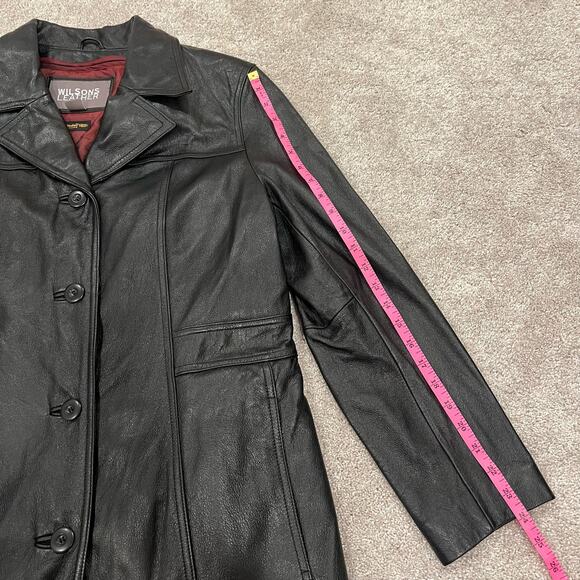 Wilsons Leather Women's Black Leather Jacket Thinsulate Insulation Size Large - Picture 11 of 11